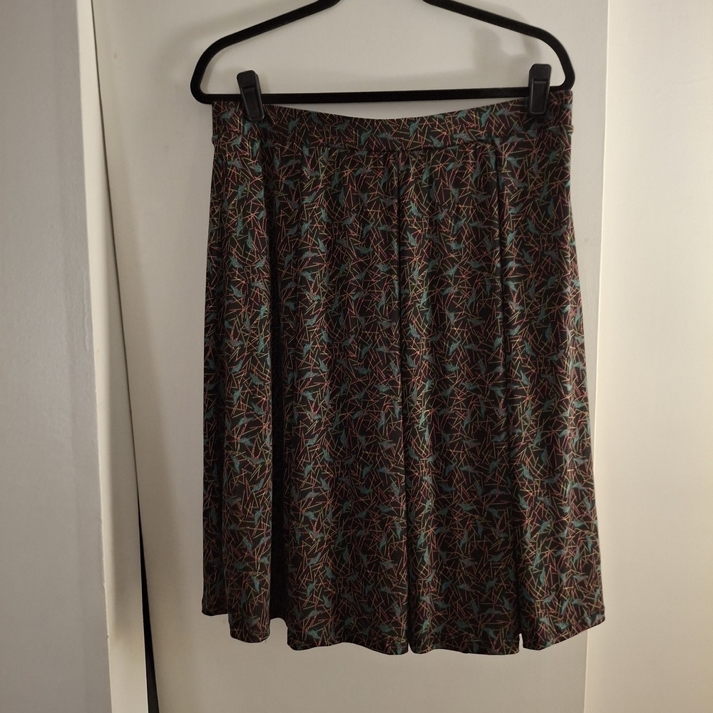 LuLaRoe Women's Colorful Patterned Skater Skirt